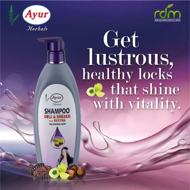 Ayur Shampoo Amla Shikakai Reetha, 500 ml-3.webp